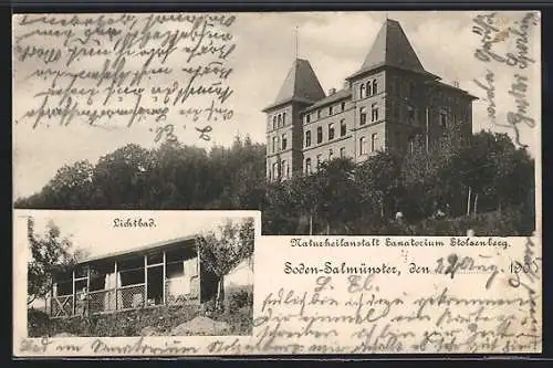 AK Soden-Salmünster, Naturheilanstalt Sanatorium Stolzenberg, mit Lichtbad
