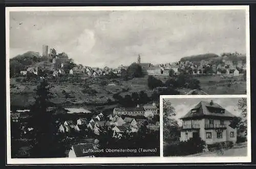 AK Oberreifenberg / Taunus, Pension & Cafe Voss, Blick auf den Luftkurort