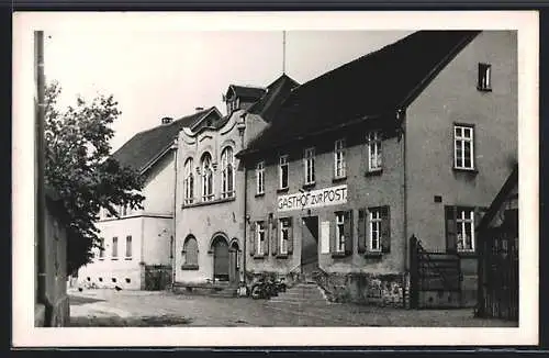 AK Reichelsheim / Wetterau, Gasthof zur Post mit Strasse