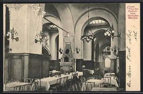 AK München, Gasthaus Pschorrbräu-Bierhallen, Innenansicht