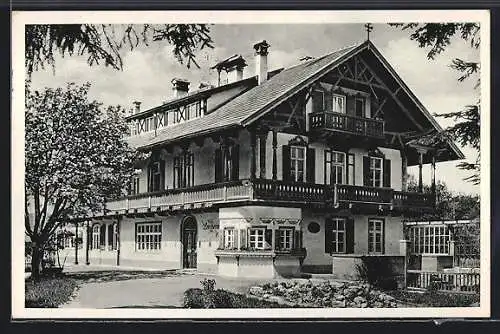 AK Partenkirchen, Kinderheim Lenzheim, Wettersteinstrasse 45