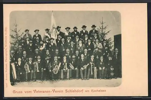 AK Schlehdorf am Kochelsee, Gruppenfoto Veteranen-Verein