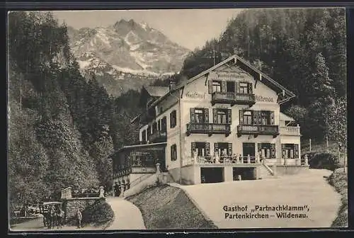 AK Partenkirchen-Wildenau, Gasthof Partnachklamm