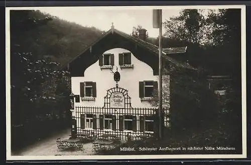 AK Starnberg, Gasthof Forsthaus Mühltal, Albert Hölzle