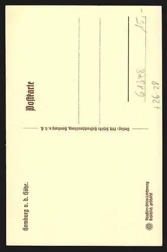 Steindruck-AK Homburg / Höhe, Burggasse in der Altstadt