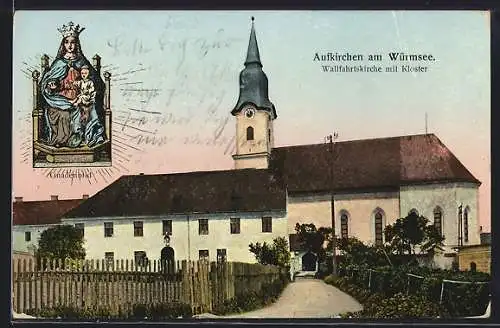 AK Aufkirchen / Würmsee, Wallfahrtskirche mit Kloster