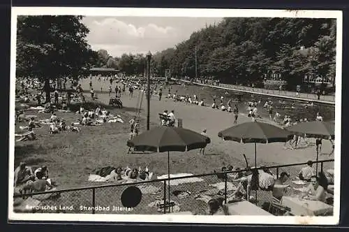 AK Ittertal /Bergisches Land, Strandbad mit Besuchern