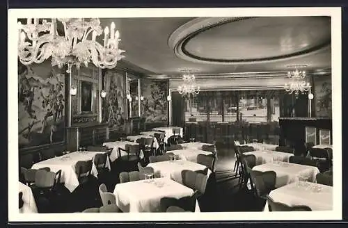 AK Garmisch, Post-Hotel Clausing, Goldener Saal, Innenansicht