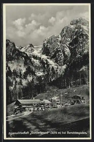 AK Berchtesgaden, Alpengasthaus Vorderbrand