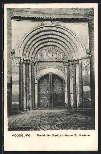 AK Moosburg, Portal der Stadtpfarrkirche St. Kastulus