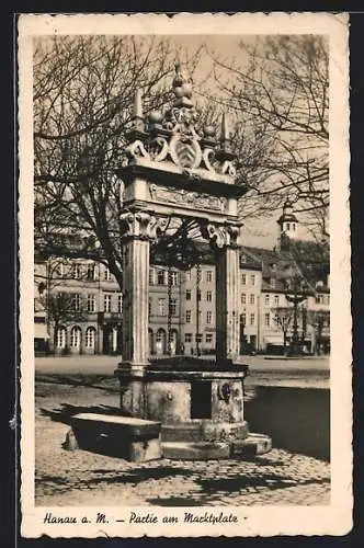 AK Hanau a. M., Partie am Marktplatz