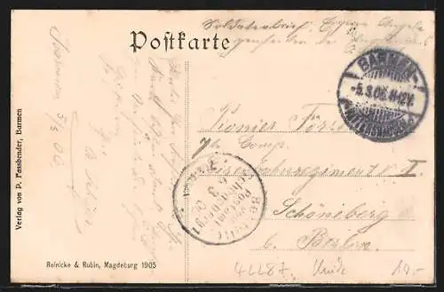 AK Barmen, Villa Murmelbach, Gondelteich