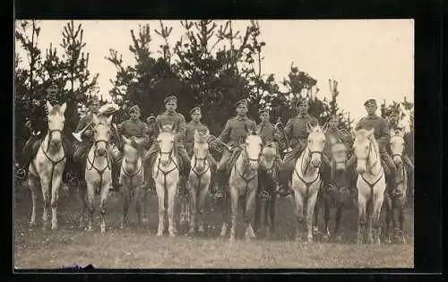 Foto-AK Soldaten vom Trompeter Korps zu Pferd