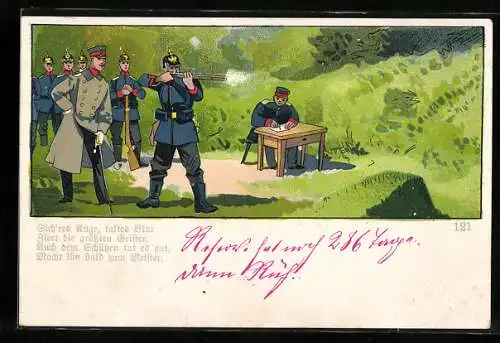 AK Soldaten der Infanterie in Uniform mit Gewehren