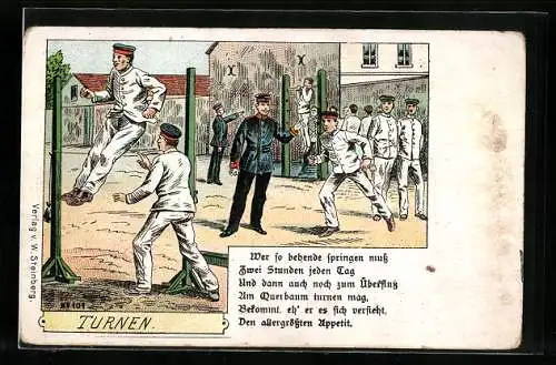 AK Turner am Reck im Hof, 1. Weltkrieg