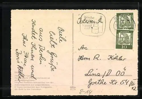 AK Berlin, Friedrichstrasse mit Grenze am Checkpoint Charly