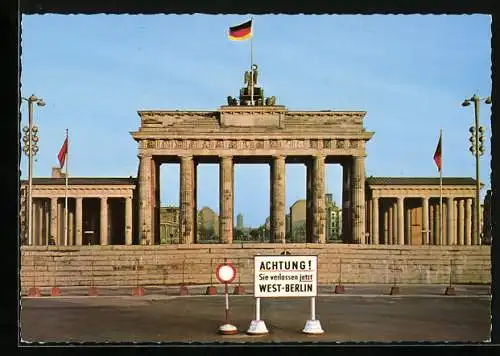 AK Berlin, Mauer am Brandenburger Tor, Grenze