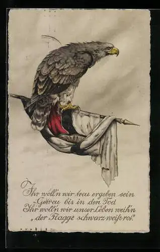 AK Adler auf der Reichsflagge, 1. Weltkrieg