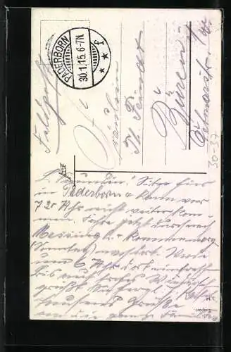 AK Infanteriesoldat vor Denkmal, Die Wacht am Rhein