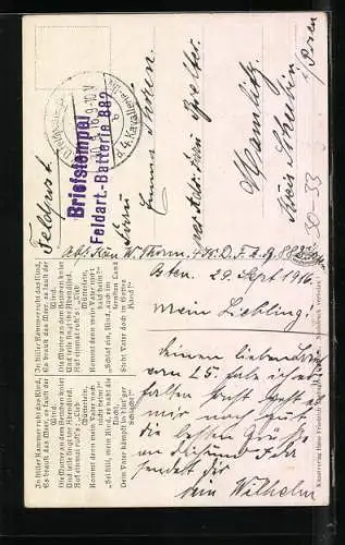 Künstler-AK Mutter wacht über den Schlaf ihres Kindes, Spruch