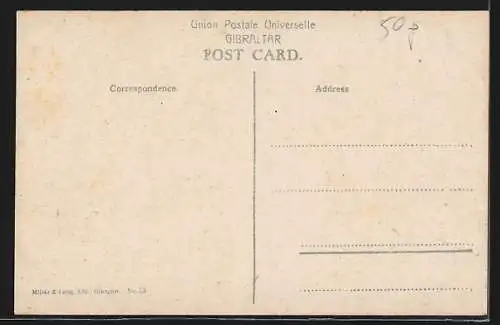 AK Gibraltar, City, Street Scene, The Rock and The Sea