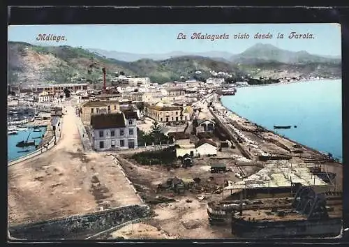 AK Malaga, La Malagueta viso desde la Farola