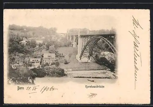 AK Bern, Blick auf die Kornhausbrücke