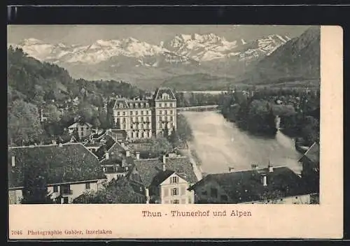 AK Thun, Thunerhof und die Alpen