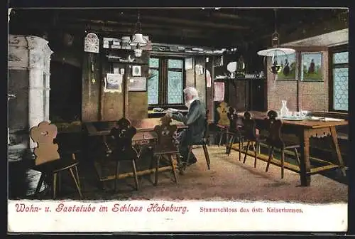 AK Habsburg, Schloss Habsburg, Innenansicht