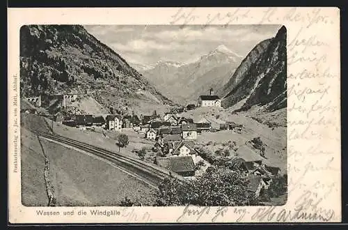 AK Wassen, Ortsansicht mit Windgälle