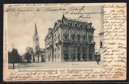 AK Bern, Mobiliarversicherungsgebäude und Dreifaltigkeitskirche