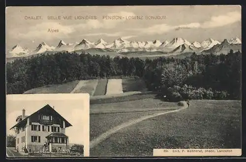 AK Ligniéres, Alpes, Pension-Lorenz Bonjour