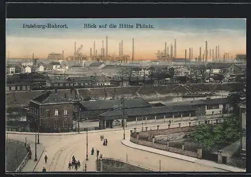 AK Duisburg-Ruhrort, Blick auf die Hütte Phönix