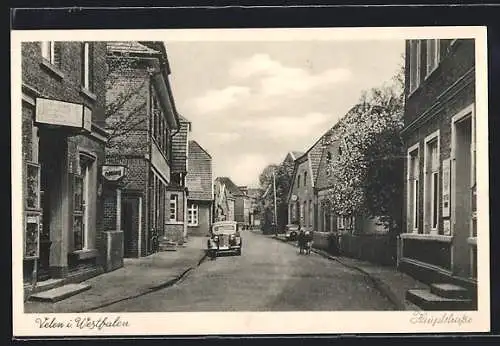 AK Velen i. Westfalen, Hauptstrasse mit Auto und Kindern
