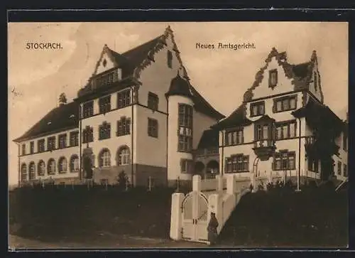 AK Stockach, Neues Amtsgericht mit Strassenpartie