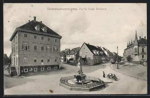 AK Donaueschingen, Partie beim Rathaus