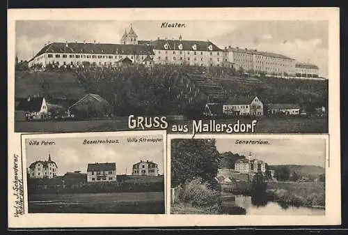 AK Mallersdorf, Kloster, Sanatorium und Villen