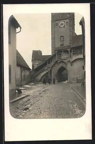 Foto-AK Rothenburg /Tauber, Strassenpartie um ca. 1930