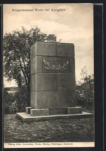 AK Weiler bei Königsfeld, Kriegerdenkmal
