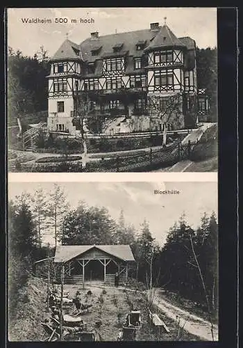 AK Oberdachstetten, Waldheim, Blockhütte