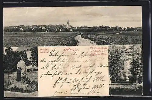 AK Liptingen, Fürstendenkmal und Kriegerdenkmal