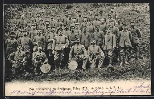 AK Breitenau / Feuchtwangen, 4. Komp. L. I. R. 81 im März 1915