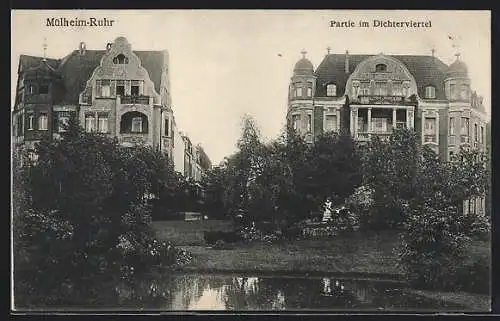 AK Mülheim-Ruhr, Partie im Dichterviertel