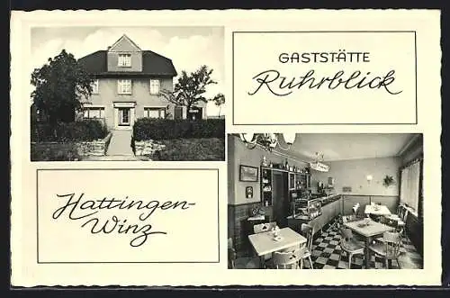 AK Hattingen-Winz / Ruhr, Gaststätte Ruhrblick