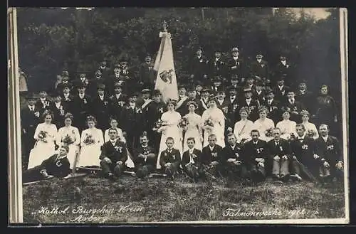 AK Arberg, Katholischer Burschen-Verein, Fahnenweihe 1912