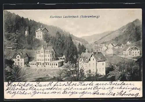 AK Schramberg, Teilansicht mit Gasthaus Lauterbach im Gebirge