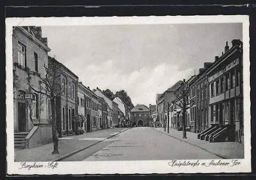 AK Bergheim /Erft, Hauptstrasse mit Aachener Tor