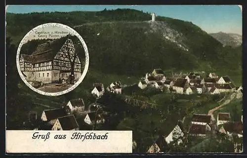 AK Hirschbach / Opf., Gasthaus zum Hirschen, Teilansicht