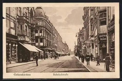 AK Gelsenkirchen, Bahnhof mit Geschäft