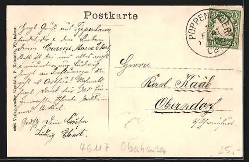 AK Osterfeld / Westf., Südstrasse mit Colonialwaren K. Stoll